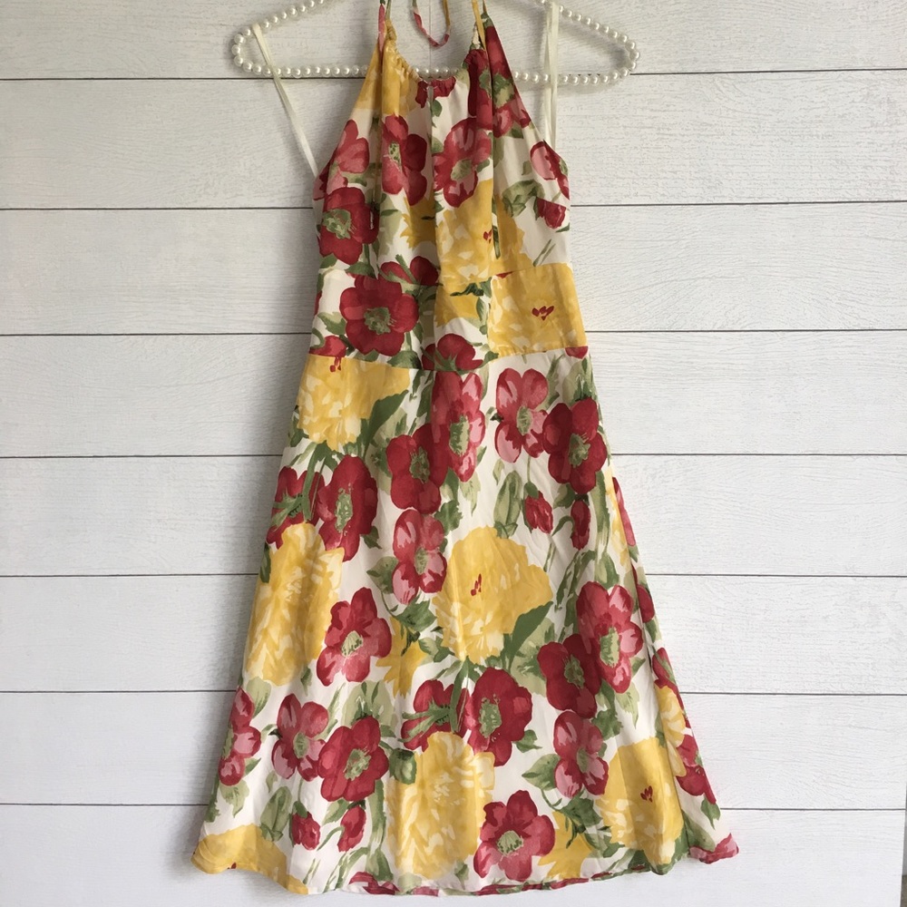 LOFT Floral halter dress size 2P